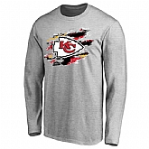 Men's Kansas City Chiefs NFL Pro Line Ash True Colors Long Sleeve T-Shirt 90Hou,baseball caps,new era cap wholesale,wholesale hats