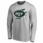 Men's New York Jets NFL Pro Line Ash True Colors Long Sleeve T-Shirt 90Hou,baseball caps,new era cap wholesale,wholesale hats