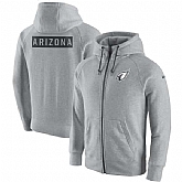 Men's Nike Arizona Cardinals Nike Ash Gridiron Gray 2.0 Full Zip Hoodie 90Hou,baseball caps,new era cap wholesale,wholesale hats