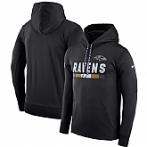 Men's Nike Baltimore Ravens Nike Black Sideline Team Name Performance Pullover Hoodie 90Hou,baseball caps,new era cap wholesale,wholesale hats