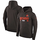 Men's Nike Cleveland Browns Nike Brown Sideline Team Name Performance Pullover Hoodie FengYun,baseball caps,new era cap wholesale,wholesale hats