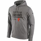 Men's Nike Cleveland Browns Nike Gray Circuit Property Of Performance Pullover Hoodie 90Hou,baseball caps,new era cap wholesale,wholesale hats
