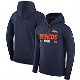 Men's Nike Denver Broncos Nike Navy Sideline Team Name Performance Pullover Hoodie FengYun,baseball caps,new era cap wholesale,wholesale hats