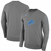 Men's Nike Detroit Lions Nike Charcoal Sideline Team Logo Performance Sweatshirt 90Hou,baseball caps,new era cap wholesale,wholesale hats