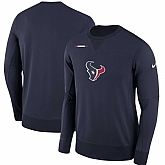 Men's Nike Houston Texans Nike Navy Sideline Team Logo Performance Sweatshirt 90Hou,baseball caps,new era cap wholesale,wholesale hats