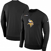 Men's Nike Minnesota Vikings Nike Black Sideline Team Logo Performance Sweatshirt 90Hou,baseball caps,new era cap wholesale,wholesale hats