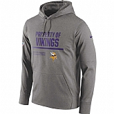 Men's Nike Minnesota Vikings Nike Gray Circuit Property Of Performance Pullover Hoodie 90Hou,baseball caps,new era cap wholesale,wholesale hats