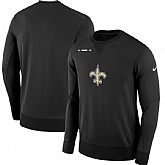 Men's Nike New Orleans Saints Nike Black Sideline Team Logo Performance Sweatshirt 90Hou,baseball caps,new era cap wholesale,wholesale hats