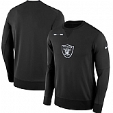 Men's Nike Oakland Raiders Nike Black Sideline Team Logo Performance Sweatshirt 90Hou,baseball caps,new era cap wholesale,wholesale hats