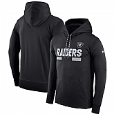 Men's Nike Oakland Raiders Nike Black Sideline Team Name Performance Pullover Hoodie FengYun,baseball caps,new era cap wholesale,wholesale hats