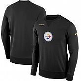 Men's Nike Pittsburgh Steelers Nike Black Sideline Team Logo Performance Sweatshirt 90Hou,baseball caps,new era cap wholesale,wholesale hats