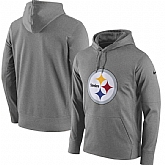 Men's Nike Pittsburgh Steelers Nike Gray Circuit Logo Essential Performance Pullover Hoodie 90Hou,baseball caps,new era cap wholesale,wholesale hats