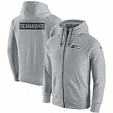 Men's Nike Seattle Seahawks Nike Ash Gridiron Gray 2.0 Full Zip Hoodie 90Hou,baseball caps,new era cap wholesale,wholesale hats