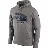 Men's Nike Seattle Seahawks Nike Gray Circuit Property Of Performance Pullover Hoodie 90Hou,baseball caps,new era cap wholesale,wholesale hats