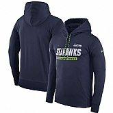 Men's Nike Seattle Seahawks Nike Navy Sideline Team Name Performance Pullover Hoodie 90Hou,baseball caps,new era cap wholesale,wholesale hats