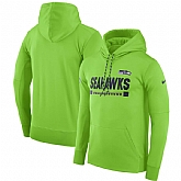 Men's Nike Seattle Seahawks Nike Neon Green Sideline Team Name Performance Pullover Hoodie 90Hou,baseball caps,new era cap wholesale,wholesale hats