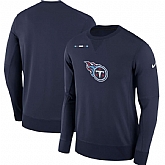 Men's Nike Tennessee Titans Nike Navy Sideline Team Logo Performance Sweatshirt 90Hou,baseball caps,new era cap wholesale,wholesale hats
