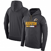 Men's Nike Washington Redskins Nike Charcoal Sideline Team Name Performance Pullover Hoodie FengYun,baseball caps,new era cap wholesale,wholesale hats