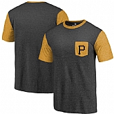 Men's Pittsburgh Pirates Fanatics Branded Black-Gold Refresh Pocket T-Shirt 90Hou,baseball caps,new era cap wholesale,wholesale hats
