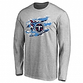 Men's Tennessee Titans NFL Pro Line Ash True Colors Long Sleeve T-Shirt 90Hou,baseball caps,new era cap wholesale,wholesale hats