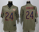 Nike Chicago Bears #24 Jordan Howard Olive Salute To Service Limited Jerseys,baseball caps,new era cap wholesale,wholesale hats
