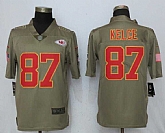 Nike Kansas City Chiefs #87 Travis Kelce Olive Salute To Service Limited Jerseys,baseball caps,new era cap wholesale,wholesale hats