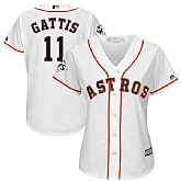 Women Houston Astros #11 Evan Gattis White 2017 World Series Bound Cool Base Player Jersey,baseball caps,new era cap wholesale,wholesale hats