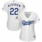 Women Los Angeles Dodgers #22 Clayton Kershaw White 2017 World Series Bound Cool Base Player Jersey,baseball caps,new era cap wholesale,wholesale hats
