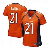 Women Nike Denver Broncos #21 Aqib Talib Orange Team Color Game Jersey,baseball caps,new era cap wholesale,wholesale hats