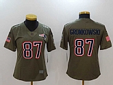 Women Nike New England Patriots #87 Gronkowski Olive Salute To Service Limited Jerseys,baseball caps,new era cap wholesale,wholesale hats