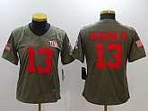 Women Nike New York Giants #13 Odell Beckham Jr. Olive Salute To Service Limited Jerseys,baseball caps,new era cap wholesale,wholesale hats