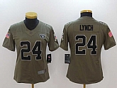 Women Nike Oakland Raiders #24 Marshawn Lynch Olive Salute To Service Limited Jersey,baseball caps,new era cap wholesale,wholesale hats