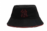 Yankees Team Logo Black Wide Brim Hat LXMY,baseball caps,new era cap wholesale,wholesale hats