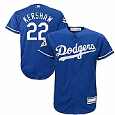 Youth Los Angeles Dodgers #22 Clayton Kershaw Royal 2017 World Series Bound Cool Base Player Jersey,baseball caps,new era cap wholesale,wholesale hats