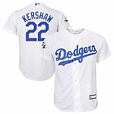 Youth Los Angeles Dodgers #22 Clayton Kershaw White 2017 World Series Bound Cool Base Player Jersey,baseball caps,new era cap wholesale,wholesale hats