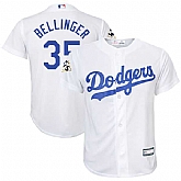 Youth Los Angeles Dodgers #35 Cody Bellinger White 2017 World Series Bound Cool Base Player Jersey,baseball caps,new era cap wholesale,wholesale hats