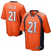 Youth Nike Denver Broncos #21 Aqib Talib Orange Team Color Game Jersey,baseball caps,new era cap wholesale,wholesale hats
