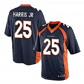 Youth Nike Denver Broncos #25 Chris Harris Jr Navy Team Color Game Jersey