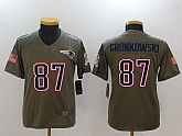 Youth Nike New England Patriots #87 Rob Gronkowski Olive Salute To Service Limited Jerseys,baseball caps,new era cap wholesale,wholesale hats