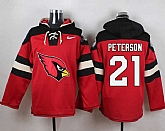 Arizona Cardinals #21 Patrick Peterson Red Player Stitched Pullover NFL Hoodie,baseball caps,new era cap wholesale,wholesale hats