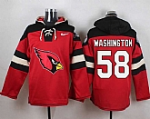 Arizona Cardinals #58 Daryl Washington Red Player Stitched Pullover NFL Hoodie,baseball caps,new era cap wholesale,wholesale hats