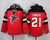 Atlanta Falcons #21 Deion Sanders Red Player Stitched Pullover NFL Hoodie,baseball caps,new era cap wholesale,wholesale hats