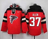 Atlanta Falcons #37 Ricardo Allen Red Player Stitched Pullover NFL Hoodie,baseball caps,new era cap wholesale,wholesale hats