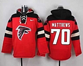 Atlanta Falcons #70 Jake Matthews Red Player Stitched Pullover NFL Hoodie,baseball caps,new era cap wholesale,wholesale hats