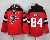 Atlanta Falcons #84 Roddy White Red Player Stitched Pullover NFL Hoodie