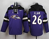Baltimore Ravens #26 Matt Elam Purple Player Stitched Pullover NFL Hoodie,baseball caps,new era cap wholesale,wholesale hats
