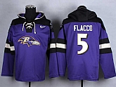 Baltimore Ravens #5 Joe Flacco Purple Player Stitched Pullover NFL Hoodie,baseball caps,new era cap wholesale,wholesale hats