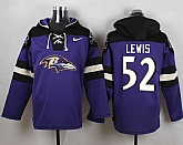 Baltimore Ravens #52 Ray Lewis Purple Player Stitched Pullover NFL Hoodie,baseball caps,new era cap wholesale,wholesale hats