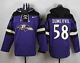 Baltimore Ravens #58 Elvis Dumervil Purple Player Stitched Pullover NFL Hoodie,baseball caps,new era cap wholesale,wholesale hats