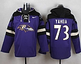 Baltimore Ravens #73 Marshal Yanda Purple Player Stitched Pullover NFL Hoodie,baseball caps,new era cap wholesale,wholesale hats